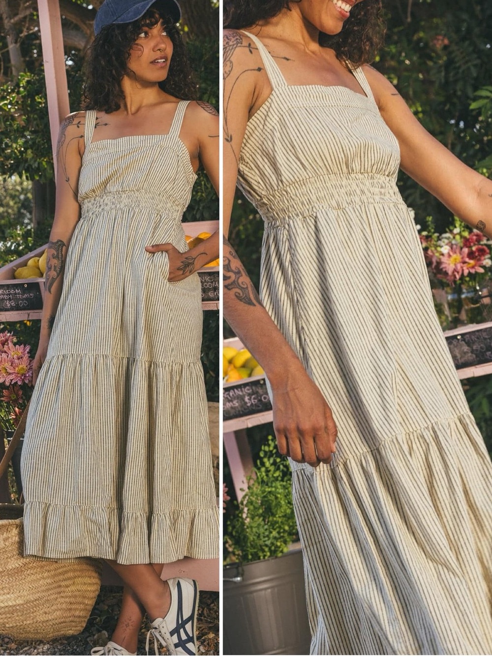 Toad&Co Taj Hemp Tiered Midi Dress
Barley Railroad Stripe / XS NWT NEW WITH TAGS
